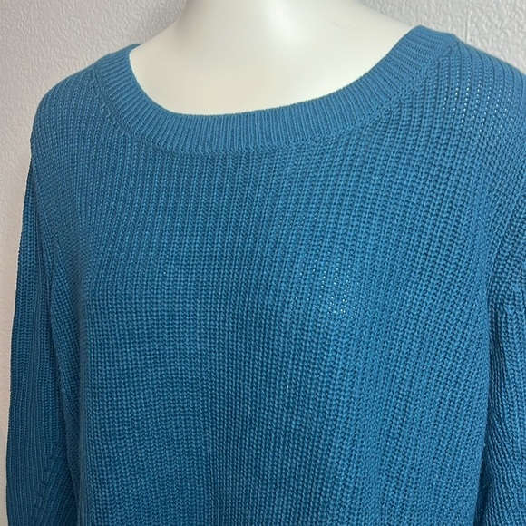 Lane Bryant Sweaters - Lane Bryant Teal Ribbed Knit Sweater - Size 14/16